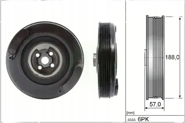 Шефлер І.НА 544 0002 10 Шків 544 0002 10 ina ford galaxy i