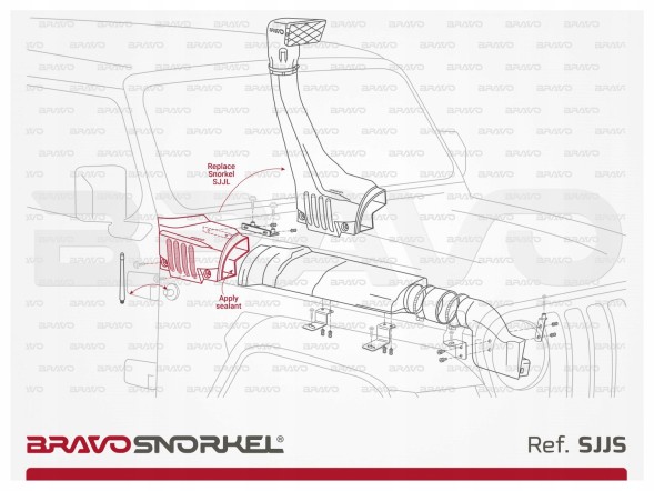 Китай JPWJLSP Шноркель для JEEP WRANGLER JL JLU Rubicon Sahara