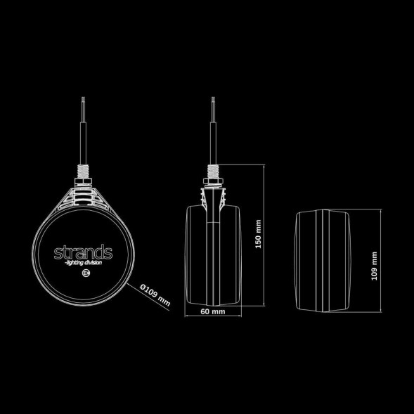 Strands Габаритний ліхтар ВУШКО ОБРИСОВКА LED FOR9T STRANDS 903007 ПОМАРАНЧЕВИЙ
