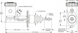 WILWOOD 260-1304 Насос гальмівний з бачком 0.750 Wilwood