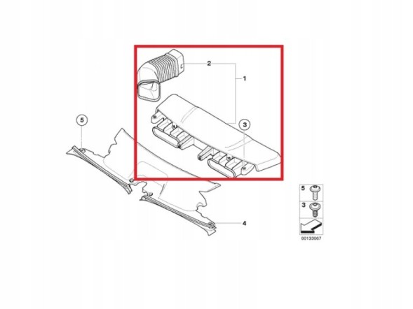BMW OE 13713401555 Повітропровід BMW X3 E83