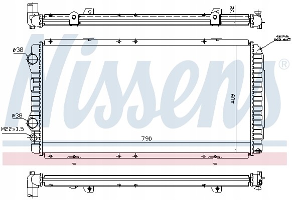 Nissens 61390A Nissens радіатор охолодження двигуна 61390