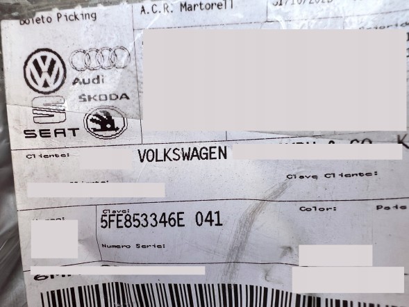 SEAT OE 5FE853346E SCH1 SEAT LEON 4 IV KOMBI ЧОРНА ДЕКОРАТИВНА НАКЛАДКА ВІДПОРУ СКЛА ПРАВА ЗАДНЯ НОВА ОРИГІНАЛ