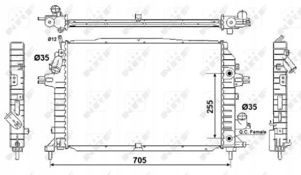 NRF 53082 Радіатор охолодження 53082 nrf opel zafira b