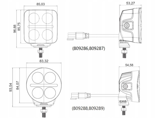 Пасма 809289 Лампа nuuk d-line mc work light 39w