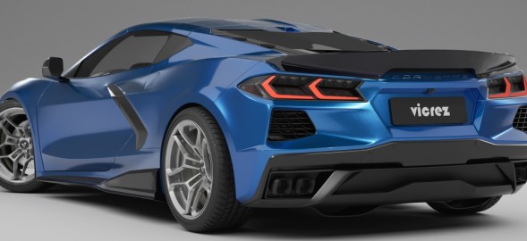 Китай 000-CORVC8-SSV1 Накладка на поріг чорна глянцева Chevrolet Corvette C8 2020-2024