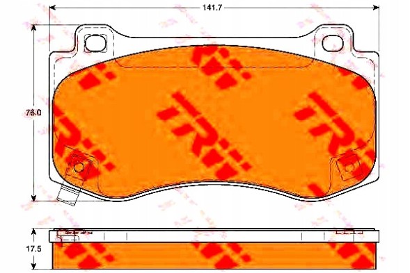 TRW 81219252 TRW Trwgdb4449 колодки хам. Chrysler фронт 300c 05- 6,1 + помічник водія #33