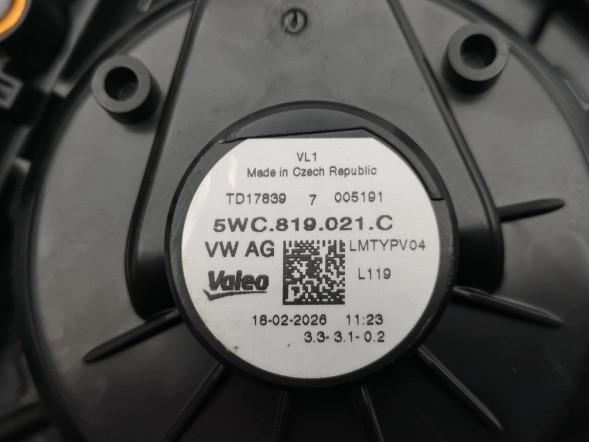 Volkswagen OE 5WC819021C, DWP5WC819021COE Вентилятор (моторчик) пічки для VW Tiguan III 5WC819021C Новий оригінал