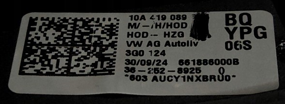 Volkswagen OE 10A419089BQ YPG VW Nowa Б/у кермо нагрівальне ACC VW ID4 ID 4 10A419089BQ YPG