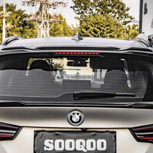 Китай T-297 Карбоновий спойлер на дах BMW iX3 G01/G08 LCI SQ Style (Dry-Carbon)