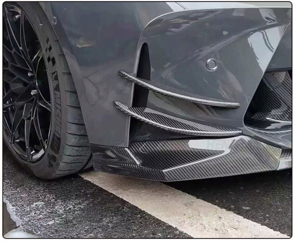 Китай 6466385247 КАРБОНОВІ CANARDSY ЛЬОТКИ НАКЛАДКИ ПЕРЕДНІ AC BMW М3 М4 G80 G81 G82 G83