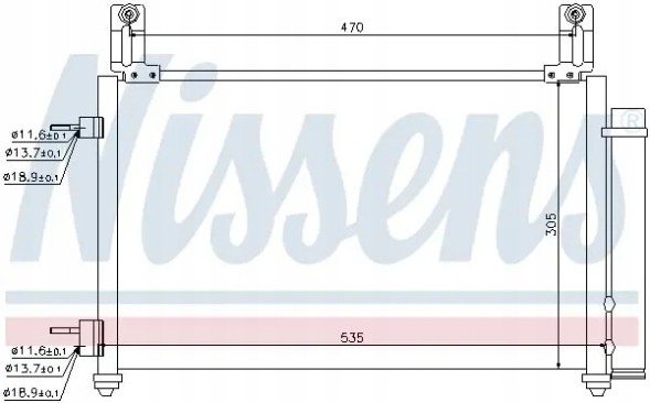 Nissens 940009 Осушувач кондиціонера радіатора охолоджувача