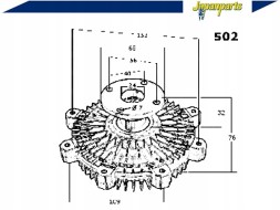 Japanparts VC-502/JAP Japanparts віскозне зчеплення mistubishi + помічник водія #28