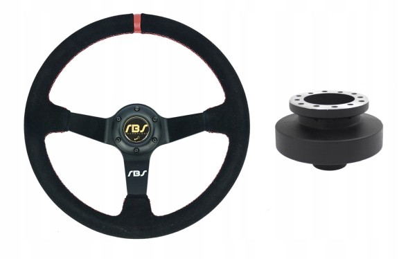 RBS Technology RBS-KZ-02+E36 Спортивне кермо RBS Technology замшеве 35/9см + наба BMW E36