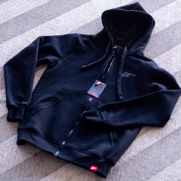 Китай HOODIE-UJRLOGOBK-S JR Толстовка унісекс на блискавці, чорний, розмір S