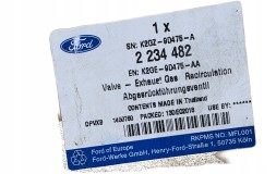Ford OE K2GE-9D475-AB Клапан EGR Ford Edge Escape Bronco Lincoln MKX Nautilus K2GE-9D475-A 2.0