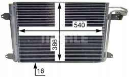 Mahle AC 324 000S Конденсатор радіатора кондиціонування повітря ac 324 000s mahle