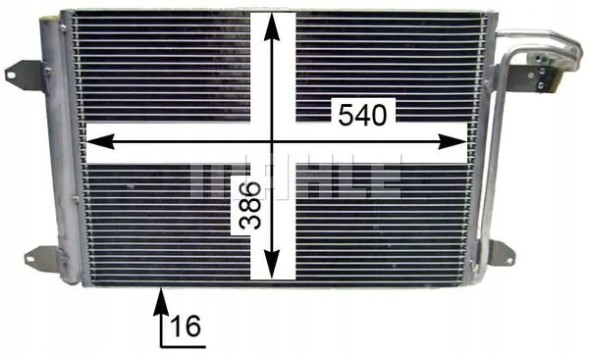 Mahle AC 324 000S Конденсатор радіатора кондиціонування повітря ac 324 000s mahle
