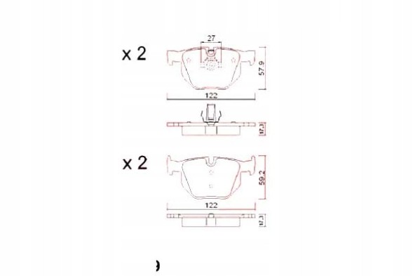 Zimmermann 109295333 ZIM Zim23732.170.9 гальмівні колодки. Bmw 5 e60 03- зад + помічник водія #33