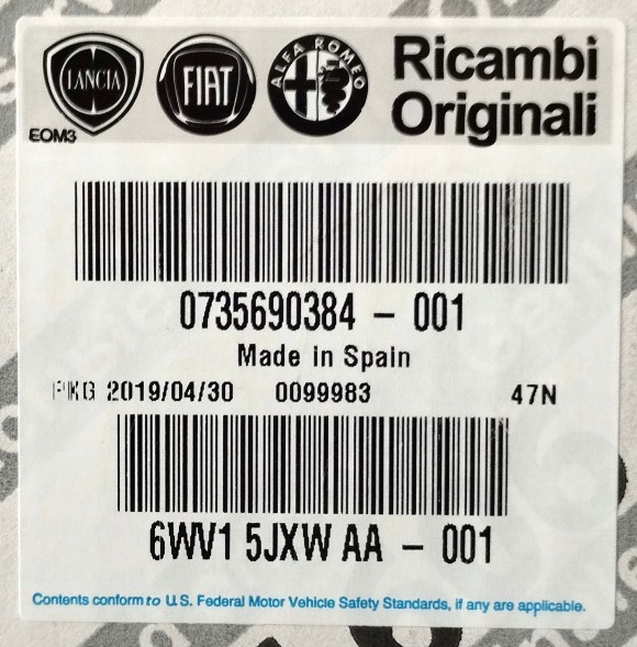 Fiat OE Комплексний перемикач під кермо FIAT DUCATO 06-24 735679014 735690384
