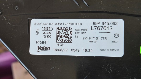 Audi OE LAMPA PRAWA TYŁ AUDI Q4 E-TRON HIGH Світлодіодна лампа ПРАВА ЗАДНЯ Audi Q4 E-Tron 89A 2022- HIGH Європа НОВА !