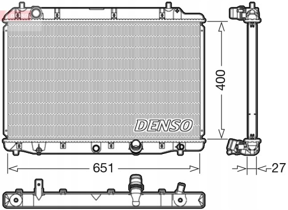 Denso DRM40036 Радіатор, система охолодження двигуна denso drm40036