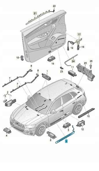 Audi OE НОВИЙ ОРИГІНАЛЬНИЙ AUDI 80A947417C ПОРІГ