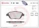 P61103 BREMBO Комплект гальмівних колодок з 4 шт дисків