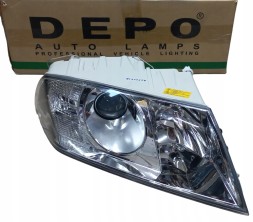 Depo 665-1111R-LD-EM Лампа прожектор права h1 / h7 depo skoda octavia ii 2004-