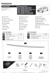 Nissan OE KE6003V008RD Червоні декоративні планки NISSAN NOTE OE пакет
