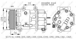 NRF 32772 Компресор компресора кондиціонера 32772 nrf citroen