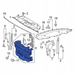 Китай addpartsPR3Z8475A FORD MUSTANG НОВА НАКЛАДКА ПОВІТРЯЗАБІРНИКА РЕШІТКА ПЕРЕДНЯ ВПУСК 2024 PR3Z8475A