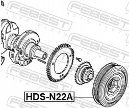 Febest HDS-N22A Ремінне колесо hds-n22a febest honda civic cr-v iii