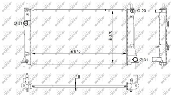 NRF 59205 Радіатор охолодження nrf 59205