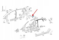 Mercedes-Benz OE ЗАКІНЧЕННЯ КОЛІСНОЇ АРКИ ЛІВА ЗАДНЯ ЧАСТИНА MERCEDES A W169 B W245 OE A1696371136