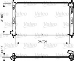 Valeo 735575 Охолоджувач води 735575 valeo mitsubishi asx lancer