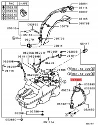 Mitsubishi OE GP|MR432127, MITSUBISHI ORYGINAŁ MITSUBISHI PAJERO SPORT K94 Паливний шланг бака (оригінал)