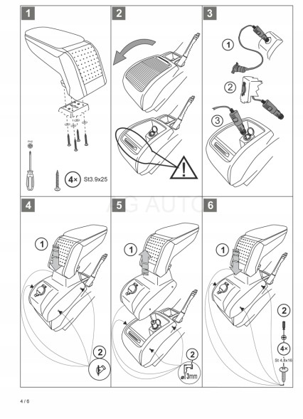Rati V00909 Підлокітник стандарт ford b-max, 2015-2017 рік, з