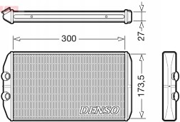 Denso DRR12008 Теплообмінник, обігрів салону denso drr12008