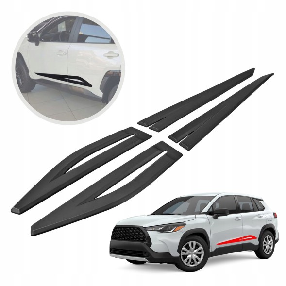 CHROMEMASTER RD-SD-0066-P69 Бічні молдинги дверей захисні накладки кузова для TOYOTA COROLLA CROSS I 2025-