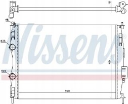 Nissens 67368 Охолоджувач води 67368 nissens nissan qashqai