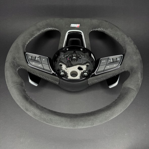 Audi OE 8W0419091GJ TXC Кермо Alcantara для Audi A3 S3 RS3 8V, A4 S4 RS4, A5 S5 RS5, сіра нитка