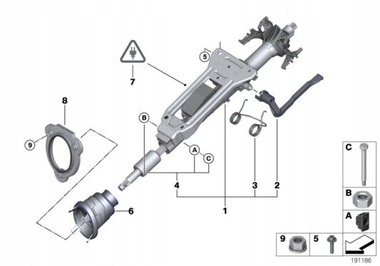 BMW OE Рульова колонка регулюється вручну BMW 1' E87 32306788174