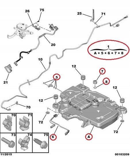 Peugeot OE 9818630780 Бак сечовини adblue citroen c5 peugeot 508 2.0 hdi оригінал