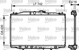 Valeo 735049 Радіатор охолодження 735049 valeo honda accord vii