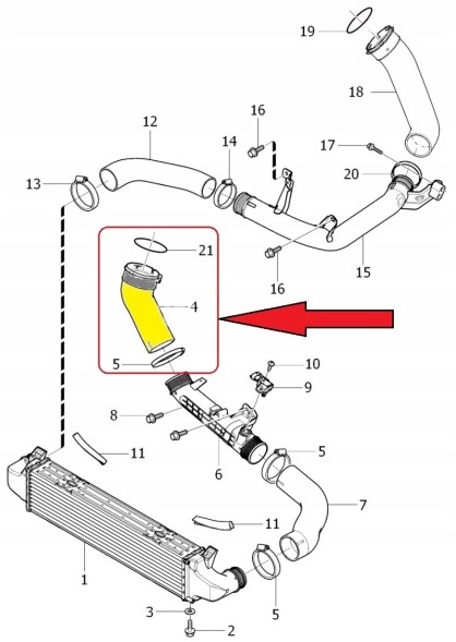 Gates 32222272, 31657738, 31338545 ДРОСЕЛЬНИЙ ШЛАНГ XC60 XC90 2.0 T4 T5 T6 D4 D5