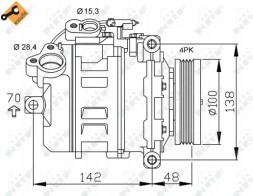 NRF 32433 Компресор кондиціонера 32433 nrf bmw 5