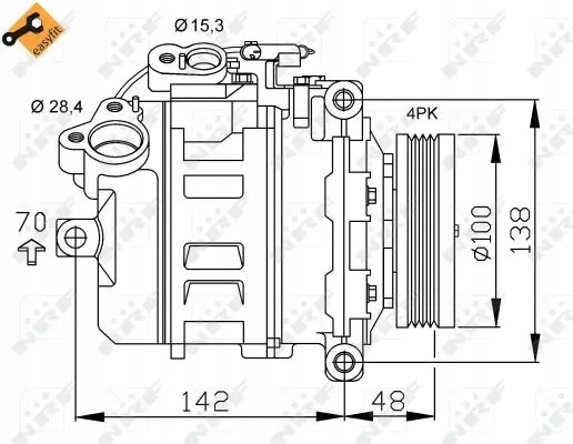 NRF 32433 Компресор кондиціонера 32433 nrf bmw 5