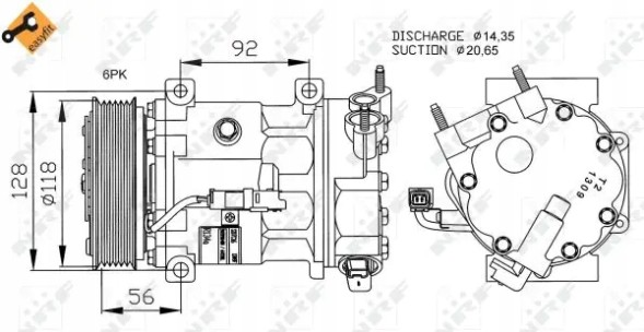 NRF 32240 Компресор компресора кондиціонера 32240 nrf citroen