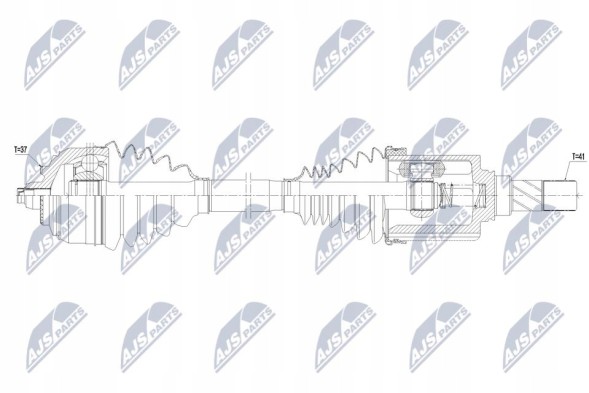 NTY NPW-ME-166 Nty npw-me-166 привідна піввісь